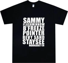 LUCKY CRAFT ALL ITEM T-Shirts Black & White : Size XL Cotton 100%