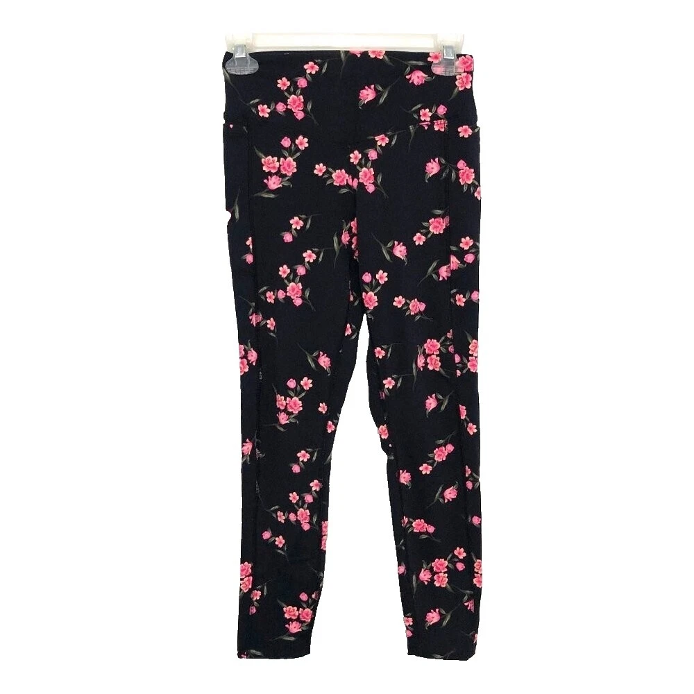 Tamaño Regular Floral PINK Leggings para Mujer