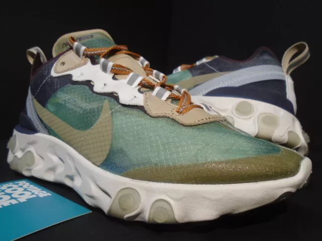 oogsten lood Mark NIKE REACT ELEMENT 87 / UNDERCOVER GREEN MIST OFF WHITE ACRONYM BQ2718-300  4 | eBay