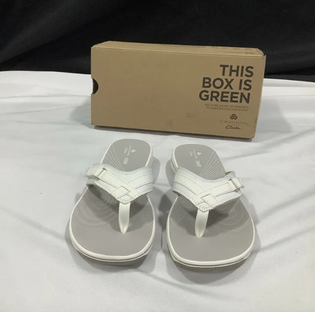 Infradito donna Clarks Breeze bianco mare sintetico taglia 10 comode 25508