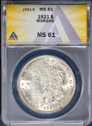 1921 Silver $1 Morgan Dollar MS 61 ANACS # 7625880 + Bonus