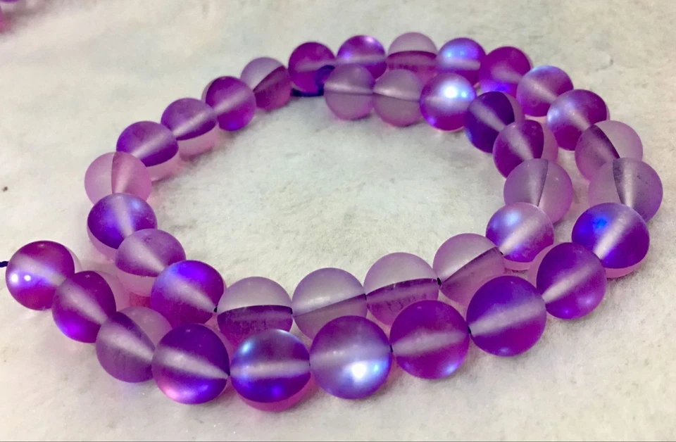 12 мм разноцветные блестящие радужные лунные камни круглые драгоценные камни бусины россыпью 15 дюймов нити - Изображение 4 из 4