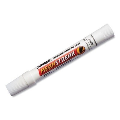 Sharpie 85018 Mean Streak Marking Stick, Broad Bullet Tip, White, 2/Pack