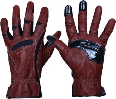 Bionic Gloves Men's Medium Brown Leather Work Gloves with Anatomical Relief Pad