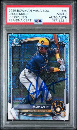 2025 Bowman Chrome Jesus Made Auto PSA 9 Mega Box Refractor