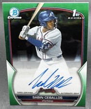 2023 Bowman Draft Sabin Ceballos #CDA-SC Chrome Auto Green Lava Refractor /99