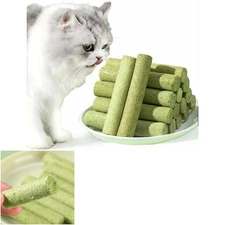 Chicken Flavored Cat Grass Teething Sticks Hairball Removal Teeth Cleaning