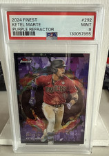 2024 Topps Finest Ketel Marte  /125 Purple Refractor PSA 9 Arizona Dbacks