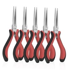 5.5"-5 Pack Long Nose Mini Precision Pliers for Jewelry Long Needle Nose Pliers