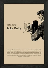 Actions to Take Daily Illustration Framed Wall Art Poster Canvas Print Picture