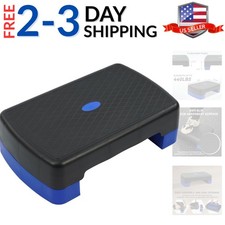 18" Workout Aerobic Stepper Step Platform with 2 Risers, Multiple Colors