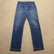 Vtg 70s Lee Jeans Mens 32x33 Blue Regular Fit Straight Leg Denim USA Talon Zip