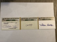 PETE ROSE TUG McGRAW STEVE CARLTON 2011 SP LEGENDARY CUTS TRIPLE AUTO 4/5