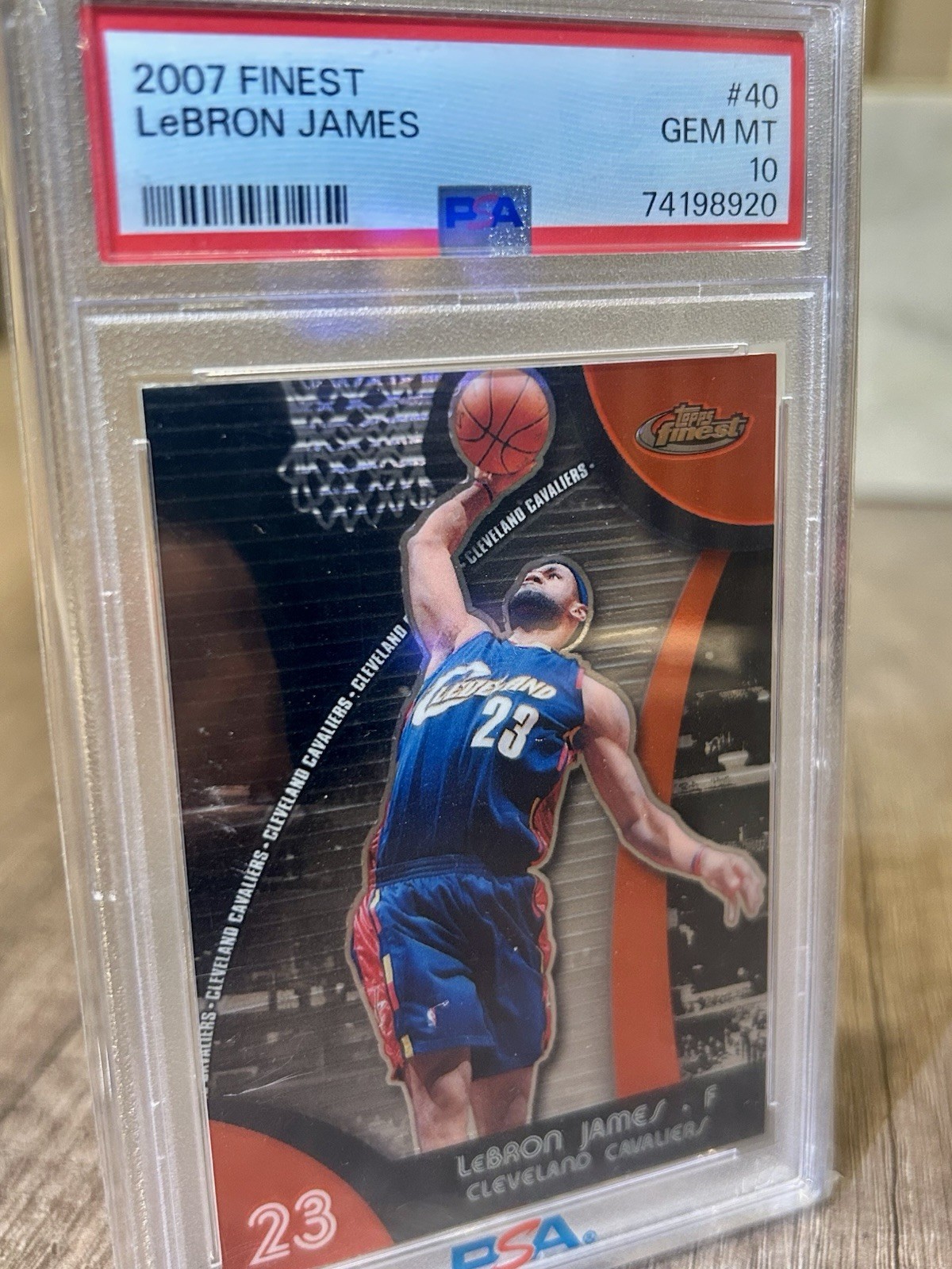 2007 LeBron James * Topps Finest #40 🔥PSA GEM MINT 10🔥