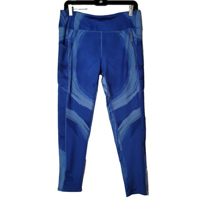 Iron Joc Leggings Blue Swirl Stretch Cooling Womens XL NEW