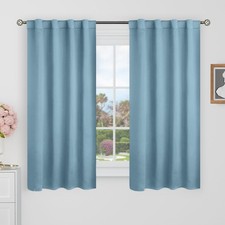 Blackout Curtains 48 Inches Long for Windows - 38 x 48 inch Curtains Rod Pock...