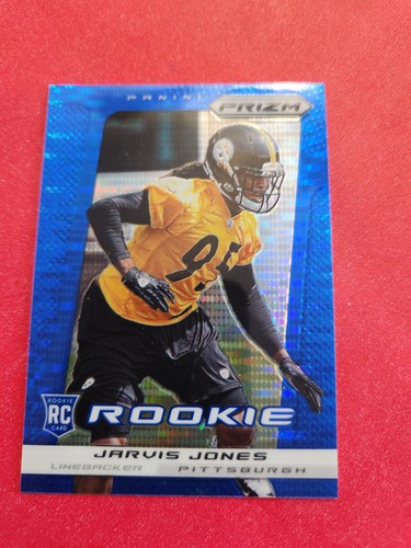 JARVIS JONES 2013 PANINI PRIZM RC #241 BLUE PULSAR STEELERS LB - Picture 2 of 3
