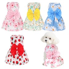 choyaxo 4pcs Cute Dog Dress Pet Puppy Skirt Summer X-Small, Multicolor