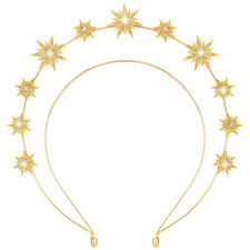 Star Halo Crown Headband Goddess Headpiece for Women, Celestial Headband Sun ...