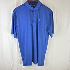 Ariat TEK Charger 2.0 Polo Mens M Blue Performance Short Sleeve Shirt 10039414