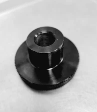 1/2" Ream Diamond Knurled Knob, 2" Black Oxide Steel - KKR-4B