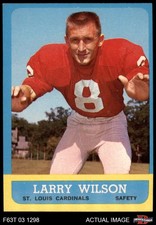 1963 Topps #155 Larry Wilson Cardinals-FB RC HOF 7 - NM