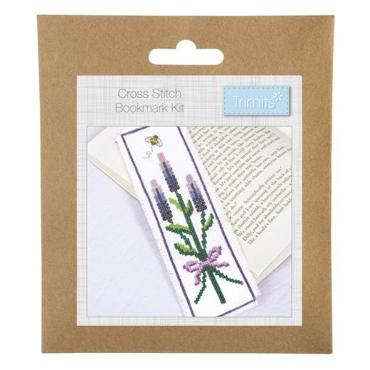 Trimits Counted Cross Stitch Bookmark Kit - Lavender