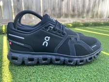 On Cloud 6 Women  s Road Running Shoes Size 7 Triple Black Speed Laces Athletic