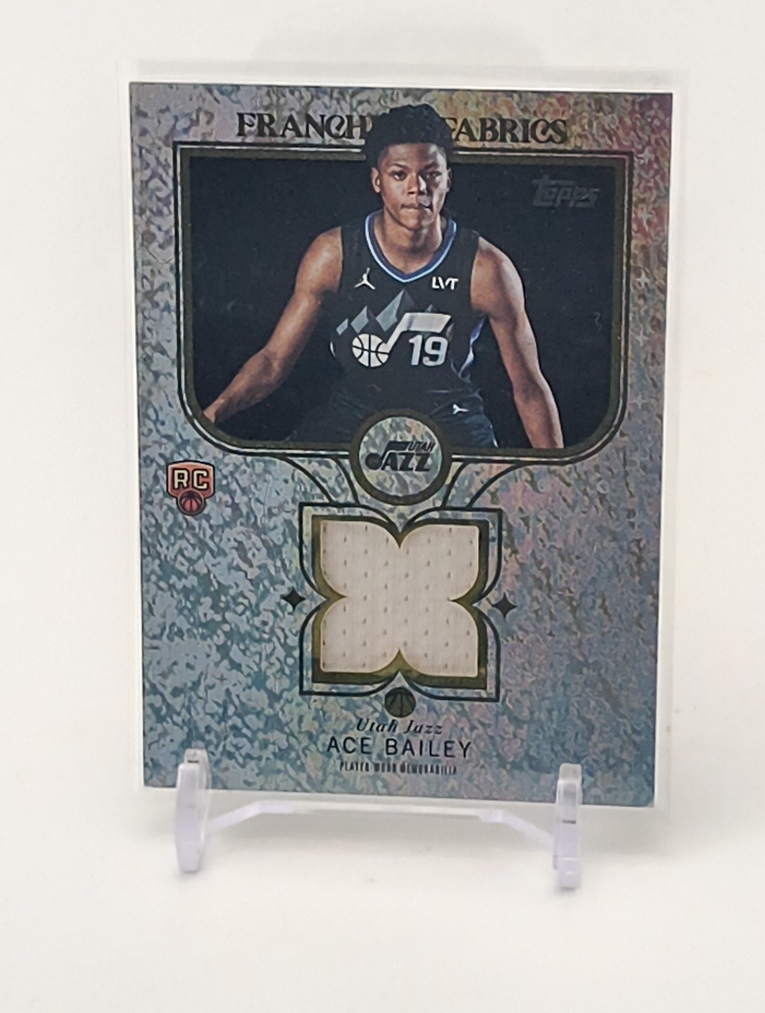 Topps 2025-26 Franchise Fabrics Ace Bailey #FF-AB Utah Jazz Rookie Memorabilia
