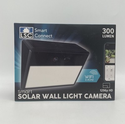 LSC Smart Solar Aussen Leuchte mit Kamera WLAN Bewegungsmelder 300 LUMEN - OVP