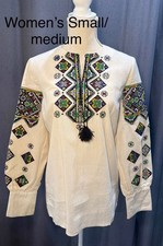 Vyshyvanka Women's Embroidered Blouse Ukrainian Tradition Sm/Med