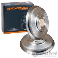 2X Denckermann Bremstrommeln 230Mm Hinten Passend FüR Skoda Octavia Roomster