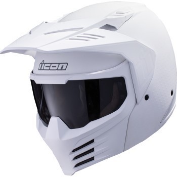 Icon Elsinore Helmet Full Face - Monotype White - Adult Size Large