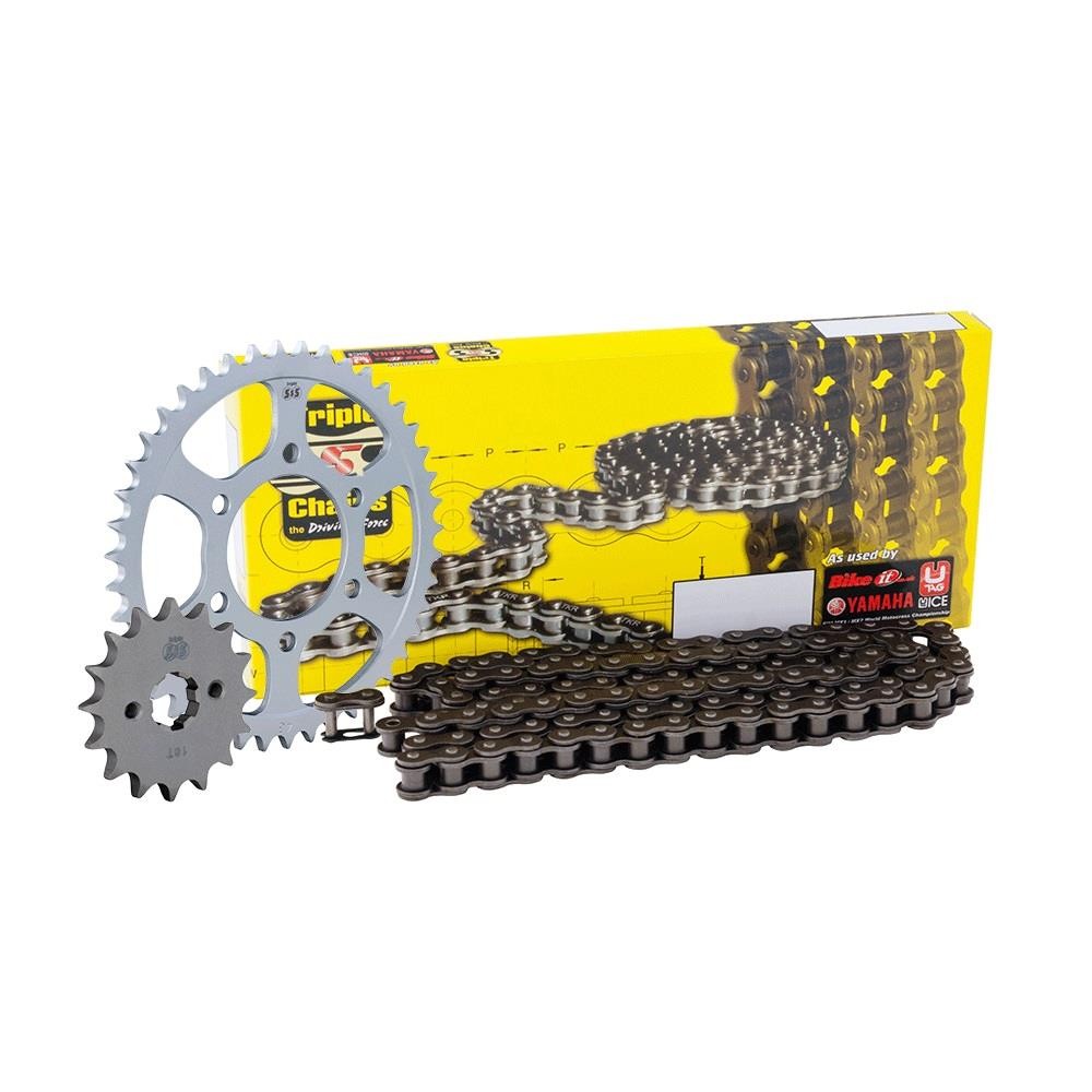 Triple-S CSK Honda CBR125RW 2015 Motorcycle Sprocket & Chain Kit (JTKHCBR1B)