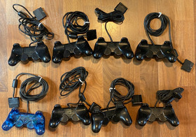 Big PlayStation Lot 3 PS1 Consoles 6 PS1 Controllers 8 PS2 Controllers For Parts