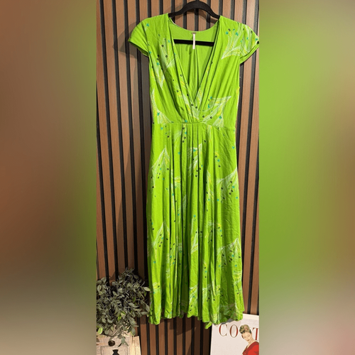 Free People grünes geblümtes Damenkleid Gr. 4 - Bild 2 von 9