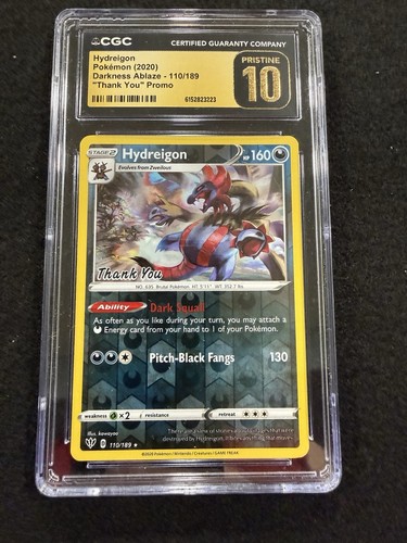 Pokemon Hydreigon Thank You Promo #110 Reverse Darkness Ablaze CGC Pristine 10!