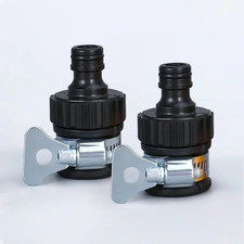 2Pcs Durable Universal Water Faucet Adapter Plastic Hose Fitting Quick Connect F