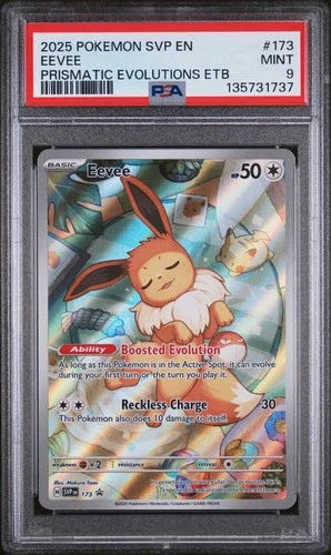 2025 POKEMON SVP EN-SV BLACK STAR PROMO #173 EEVEE PSA 9