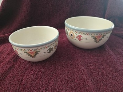 Studio Nova Timberline Y2318  Southwest Aztec Vintage 7in Bowl And 6inch Bowl
