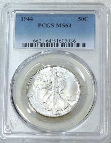 1944 Walking Liberty Half Dollar PCGS MS64 Frosty Just Graded New Holder #Q3354E