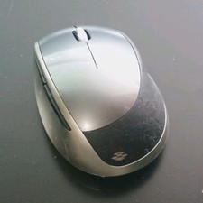 Microsoft Wireless Mouse 5000 Optical USB Receiver Scroll Wheel Black Silver