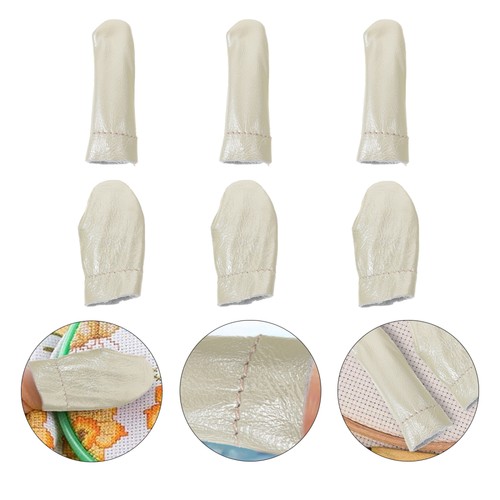 6 Stück Fingerhut Finger Wiege Nadel Filzen Daumenschutz Nähen Handwerk Werkzeug - Bild 8 von 12