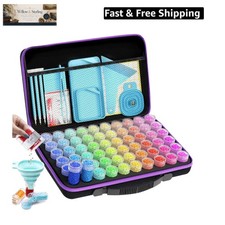 60 Slots Storage Container for Diamond Art Kits for Adults, Portable Bead Sto...