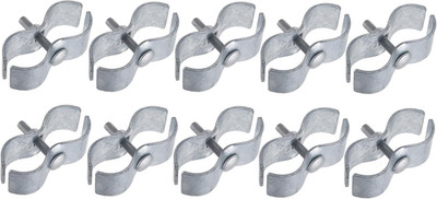 10 Set Chain Link Fence Clamps 1-5/8'' Dog Kennel Panel Clamp for round Pipe Fram