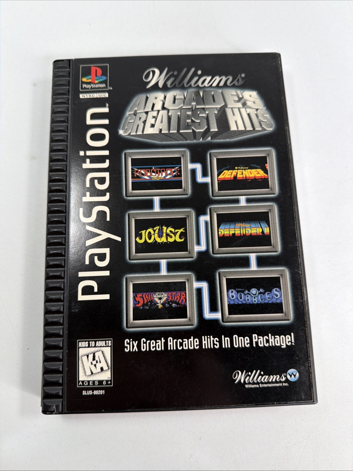 Williams Arcade's Greatest Hits - Long box (PlayStation 1, PS1, 1996) CIB TESTED