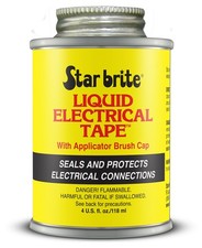 Star Brite 84104 Black Liquid Electrical Tape w/ Applicator Brush Cap 4 oz