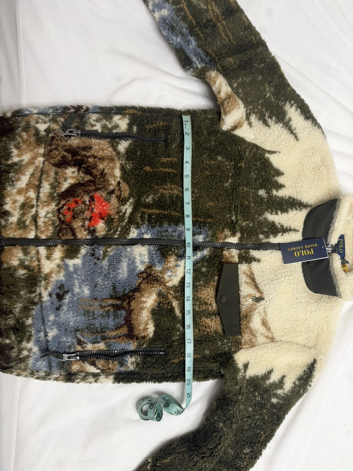 Polo Ralph Lauren High Pile Fleece Sportsman Country Scenic Wildlife Jacket XS image 5