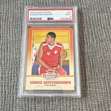 2013 Fleer Retro Giannis Antetokounmpo Rookie #47 PSA 9 Basketball Card. rookie card picture