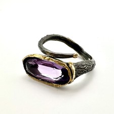 Designer Ring 925 Silber Amethyst | Sammlerstück Unikat | Gr. 56 NEU